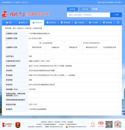 廣州市南沙區(qū)應急管理局對廣州市番科絕緣制品作出行政處罰